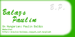 balazs paulin business card