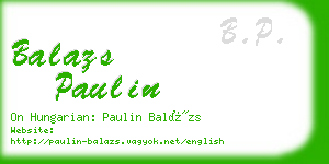 balazs paulin business card